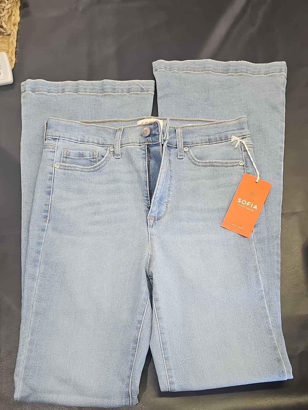 sofia by sofia vergara Light Wash Flare Leg Jeans